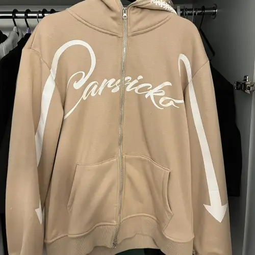 Carsicko Brown Zip-Up Hoodie