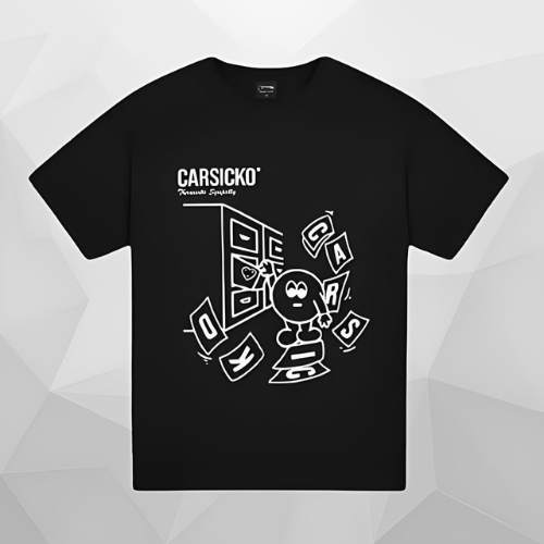 Carsicko Black Lockers Graphic T-Shirt