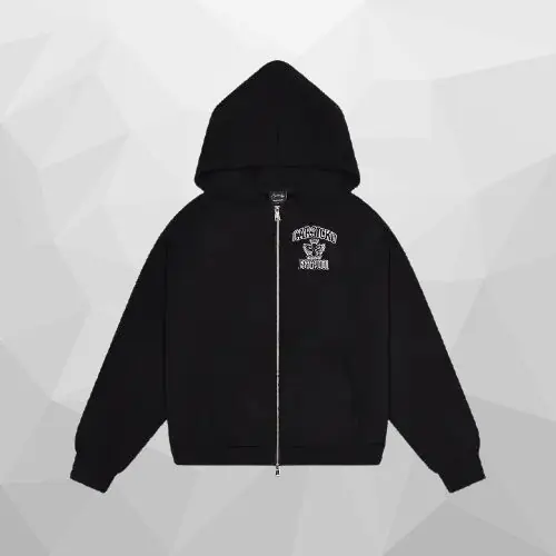 Carsicko Black Zip-Up Hoodie