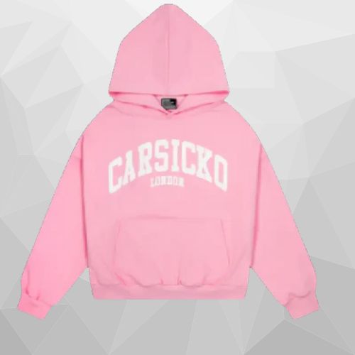 Carsicko London Classic Hoodie in Trendy Pink