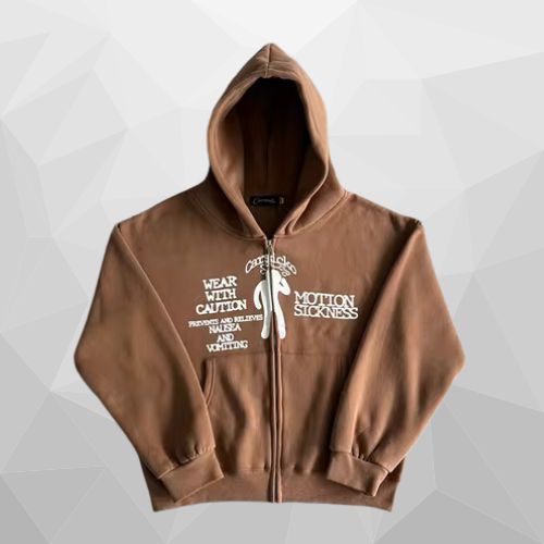 Carsicko Motion Sickness Hoodie in Brown