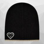 Elegant Black and Gold Carsicko Heart Logo Beanie