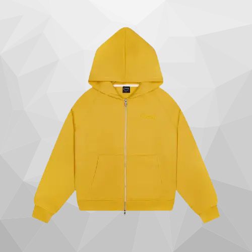 Mustard Yellow Carsicko FTP Zip-Up Hoodie