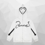 White Carsicko Love Spread Zip-Up Hoodie